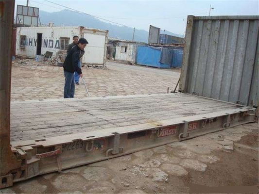 চীন শিপিং ফ্লাট রাক ব্যবহৃত ইস্পাত সংগ্রহস্থল কন্টেনার 20GP 6.06 মি দৈর্ঘ্য সরবরাহকারী